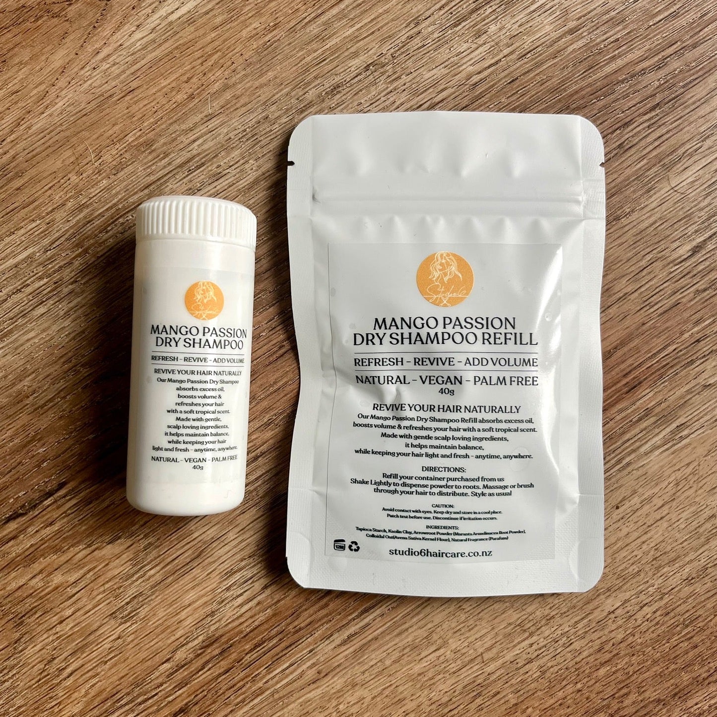 Mango Passion Dry Shampoo Bundle – 35g Shaker + 35g Refill | 70g Total