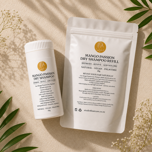 Mango Passion Dry Shampoo Bundle – 35g Shaker + 35g Refill (70g Total)